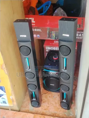 Nobel 2.1 Speaker System na Subwoofer na Minara ya LED