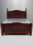 Kitanda cha Mbao ya Mahogany Rangi ya Kahawia Giza 5x6 - 1