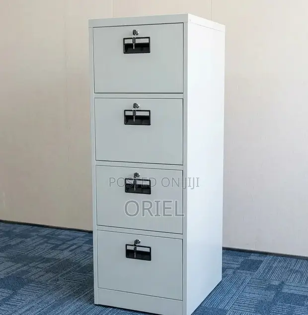 4-Drawer Lockable Office Filing Cabinet - Steel - 1