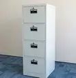 4-Drawer Lockable Office Filing Cabinet - Steel - 1