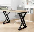 Modern Rectangular Computer Desk with Metallic Legs - 1