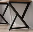 Modern Rectangular Computer Desk with Metallic Legs - 2