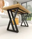 Modern Rectangular Computer Desk with Metallic Legs - 4