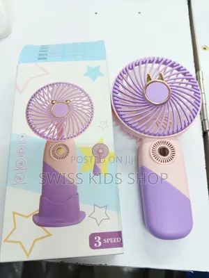 Rechargeable Handheld Fan with Phone Holder