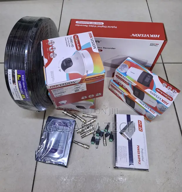 Hikvision 4 Channel Colorvu CCTV Kit with 2-Way Audio - 1