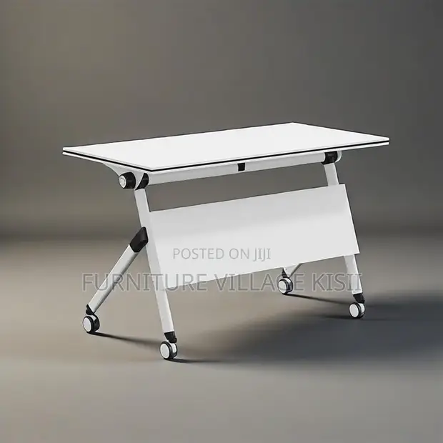 White Folding Office Table - 1