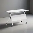 White Folding Office Table - 2