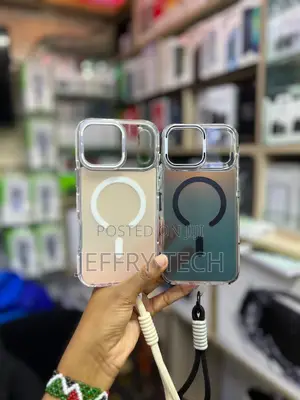 Gradient Clear MagSafe Cases na Straps kwa iPhone 17 Pro Max