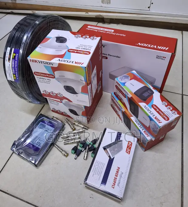 2-Way Audio CCTV Kit - 4 Channel DVR Full Camera Set - 1