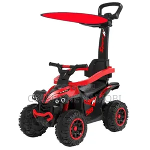 Gari la Watoto 3-in-1 la Kuendesha na Kushikilia na Kofia ya Jua