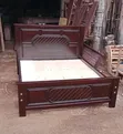 Kitanda cha Mbao cha Kisasa 5x6 (Rangi ya Mahogany) - 1