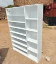 Executive Wooden Shoe Rack - 8 Tiers, White - 1