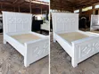 Modern White Panel Queen Size Wooden Bed Frame - 2