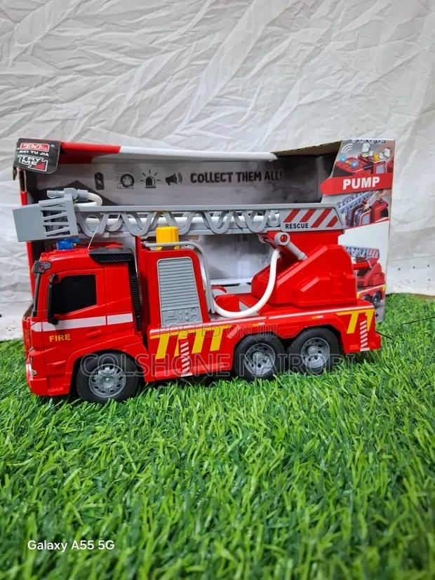 Bei Yu Jia Electric Fire Rescue Truck Toy with Extendable Ladder - 1