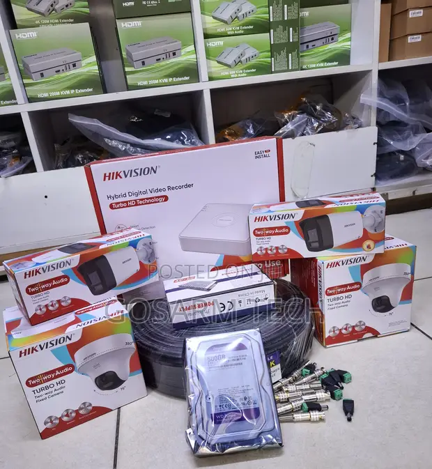 Hikvision 4 Channel ColorVu CCTV Kit with 2-Way Audio DVR - 1