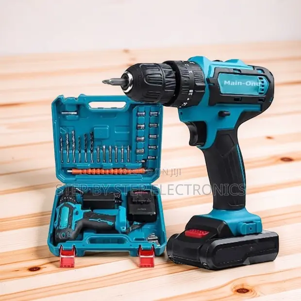 Main-One Cordless Drill Machine with Free Bits - 1