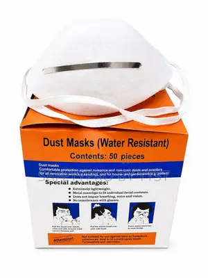 Orange Dust Masks - 50 Pieces