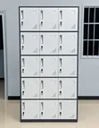 15-Door Steel Locker Cabinet - Office/School Storage - 1