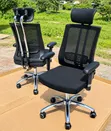 Ergonomic Mesh Office Chair with Headrest & Adjustable Armrest - 1