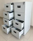 Boss Office Products Kabati la Folda 4-Droa Linalofungwa - Kijivu - 2
