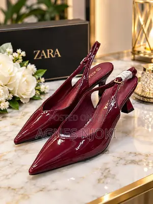 Comfortable Burgundy Kitten Heels
