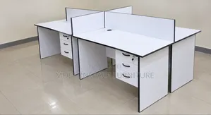 4-Way Office Workstation Desk - Madawati ya Kisasa ya Wafanyakazi