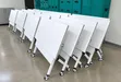 Modern Folding Training Tables on Wheels - White - 2