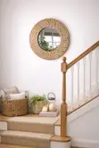 Decorative Water Hyacinth Boho Mirror - 60cm - 2