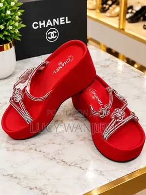 Viatu vya La vya Wedge Nyeupe - Size 40-42