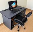 Modern Executive Office Desk with Drawers & Chair - 1