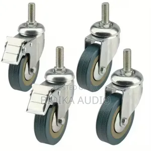 Heavy-Duty Threaded Stem Swivel Caster Wheels (4-Pack)