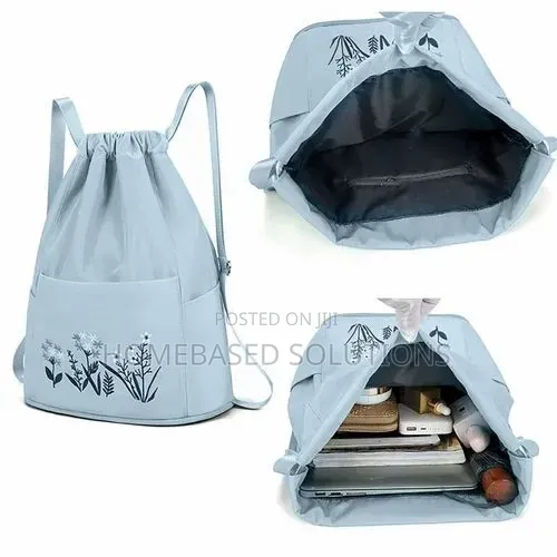 Waterproof Simple Foldable Flower Back Pack Bag - 1