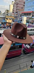 Coffee Brown Unisex Widebrim Fedora Hat - 3