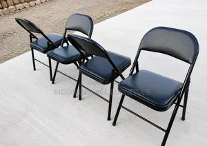 Boss Office Products Leather Padded Folding Chairs (Brand New)