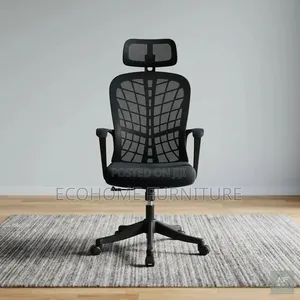Kiti cha Ofisi cha Mesh chenye Ergonomic na Headrest
