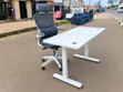 Meza ya Ofisi ya Umeme Inayoweza Kurekebishwa Urefu - Nyeupe - 1