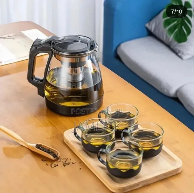 Seti ya Chai ya Kioo ya Vipande 5 - Inastahimili Joto - 1