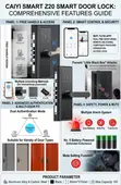 Smart Door Lock: WiFi, App, Biometric, Fingerprint, Password, Doorbell, Alarm - 2