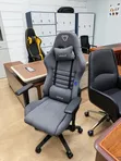 Grey High-Back Reclining Ergonomic Chair with Lumbar & Neck Support - 4