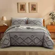 New 4pc Microfiber Duvet Cover Set - Multicolor - 5