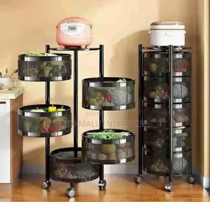 High Quality Round Fruit Rack with Wheels