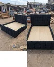 Premium Black Velvet Block-Tufted Chester Bed (Super King) - 2