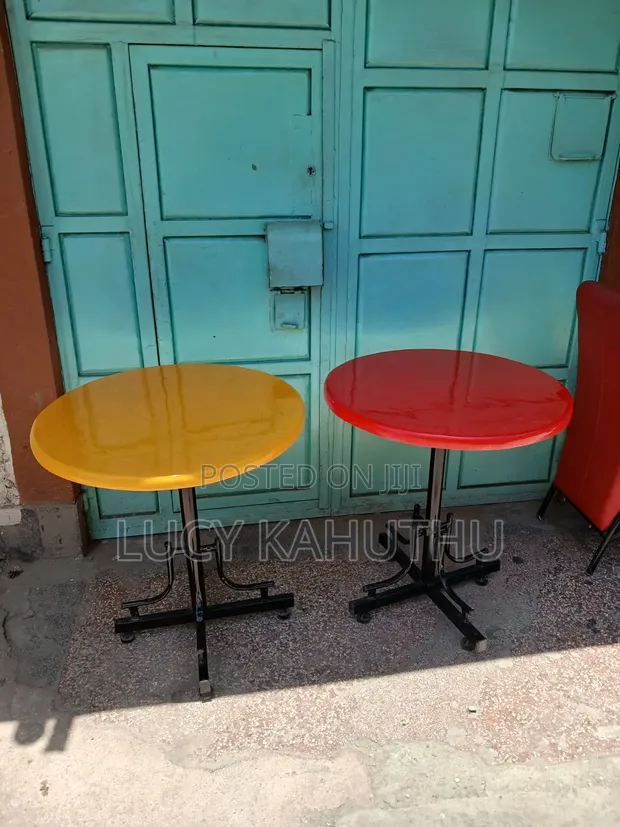 Meza za Mgahawa za Marumaru Nyekundu na Njano - 1