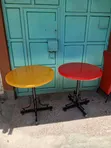 Meza za Mgahawa za Marumaru Nyekundu na Njano - 1