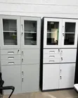 Modern Steel Office Filing Cabinet with Glass Doors - 2