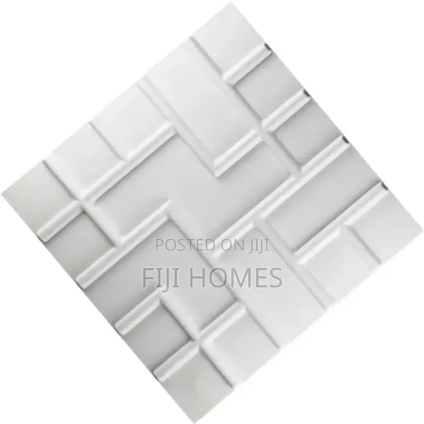 PVC 3D Textured Wall Panels - White - 1
