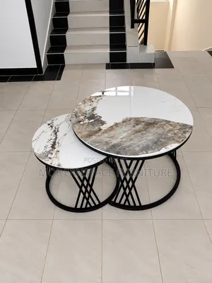 Modern Marble Nesting Coffee Tables - Set of 2