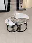 Modern Marble Nesting Coffee Tables - Set of 2 - 1
