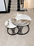 Modern Marble Nesting Coffee Tables - Set of 2 - 2