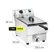 Commercial Electric Deep Fryer 12L with Thermostat & Drain - 5